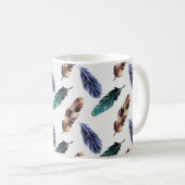 Hand painted watercolor seamless pattern with colo コーヒーマグカップ (正面右)