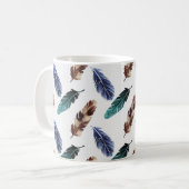 Hand painted watercolor seamless pattern with colo コーヒーマグカップ (正面左)