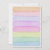 Hand painted, watercolor, unique baby shower 招待状 (裏面)