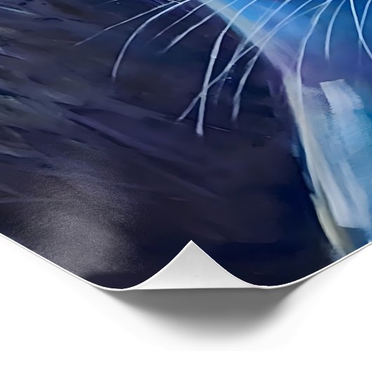 Hand Painted Wild Cat Portrait ポスター (コーナー)