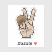 Hand Peace Camouflage シール (シート)