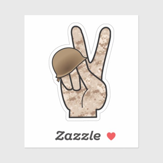 Hand Peace Camouflage シール (シート)