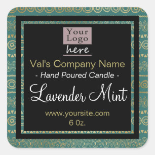 Hand Pointed Candle エレガント Your logo スクエアシール