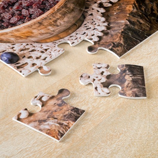 Hand‑Pressed Traditional Wine with Grapes and Vint ジグソーパズル (側面)