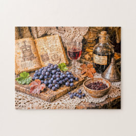 Hand‑Pressed Traditional Wine with Grapes and Vint ジグソーパズル