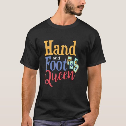 Hand Queen funny Card Game Player Poker Euchre Gam Tシャツ (正面)