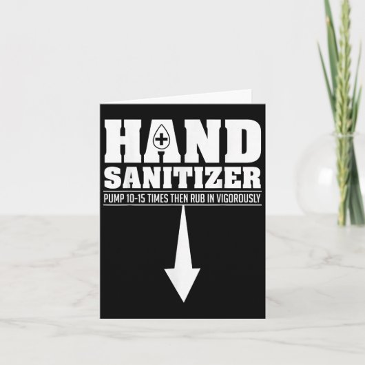 Hand Sanitizer Funny Sarcastic Adult Humor Dirty J カード (正面)