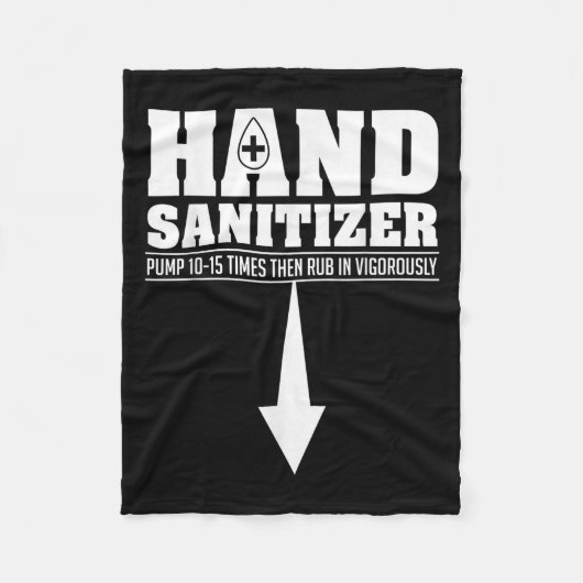 Hand Sanitizer Funny Sarcastic Adult Humor Dirty J フリースブランケット (正面)