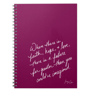 Hand-Scripted Faith Hope & Love Spiritual ノートブック