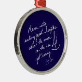 Hand-Scripted Never Stop Sailing Inspirational メタルオーナメント (右)
