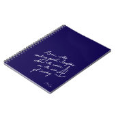Hand-Scripted Never Stop Sailing Spiral Notebook ノートブック (左側)