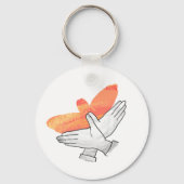 Hand Silhouette Eagle Orange キーホルダー (正面)