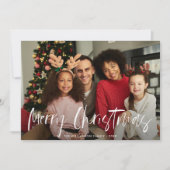 Hand styled white lettering christmas card シーズンカード (正面)