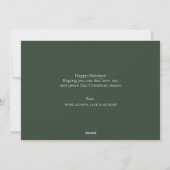 Hand styled white lettering christmas card シーズンカード (裏面)