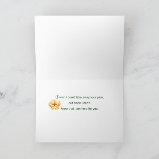 Hand Surgery 考え's of You Flower カード (内部)