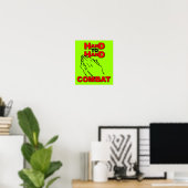 Hand To Hand Combat Prayer Sign Poster Christian ポスター (ホームオフィス)