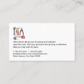 Hand Toolsイラストレーション | ビルダ建築 名刺 (裏面)