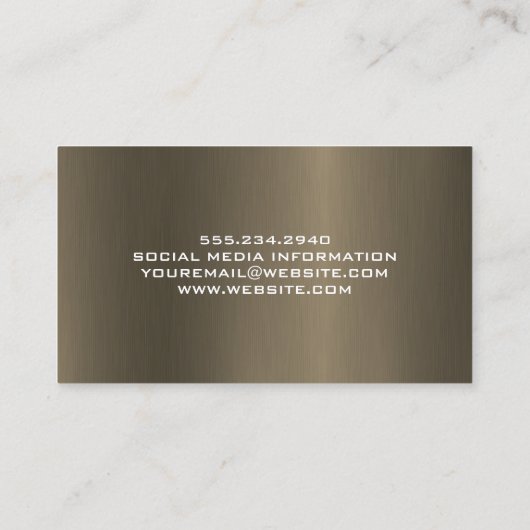 Hand Tools Icon | Metal Background 名刺 (裏面)