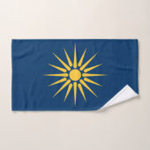 Hand Towel with Flag of Macedonia, Greece ハンドタオル (ハンドタオル)