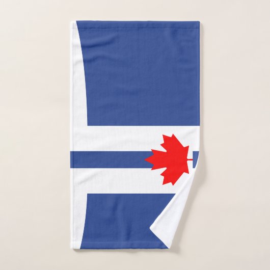 Hand Towel with Flag of Toronto, Canada ハンドタオル (ハンドタオル)