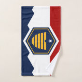 Hand Towel with Flag of Utah, USA ハンドタオル (ハンドタオル)