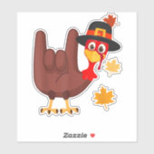 Hand Turkey American Sign Language I Love You Than シール (シート)