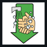 Hand Washing ポスター<br><div class="desc">Hand Washing Sign</div>