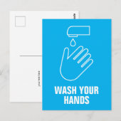 Hand Washing Hygienic Sign Corona Virus Covid19 ポストカード (正面/裏面)