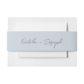  Hand Written Blue Fun Calligraphy Boho Wedding 招待状ベリーバンド (正面例)