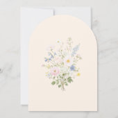 Hand Written Drawn Floral Summer Arched Wedding 招待状 (裏面)