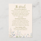 Hand Written Drawn Floral Summer Wedding Details  エンクロージャーカード (正面)