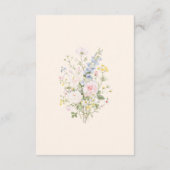 Hand Written Drawn Floral Summer Wedding Details  エンクロージャーカード (裏面)