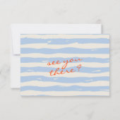 Hand Written Drawn Whimsical QR Code Wedding 出欠カード (裏面)