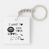 Hand written 'I Want to suck Your blood' キーホルダー (裏面)