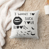 Hand written 'I Want to suck Your blood' クッション (ブランケット)