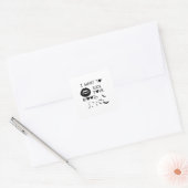 Hand written 'I Want to suck Your blood' スクエアシール (封筒)