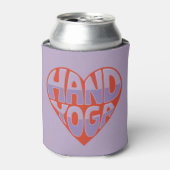 Hand Yoga Red Lavender Can Sleeve 缶クーラー (缶正面)