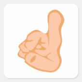 Hand Zeigefinger index finger スクエアシール (正面)