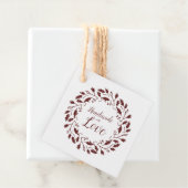 Handame With Love Floral Wreath Quote In Brown フェイバータグ (インサイチュ)