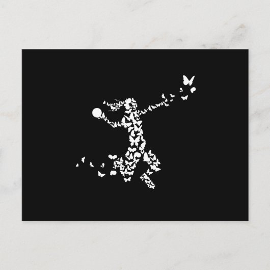 Handball Butterflies Handball Player ポストカード (正面)