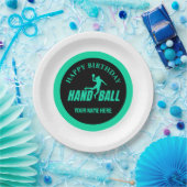 Handball Girl Birthday, Handball Player Gift ペーパープレート (パーティー)