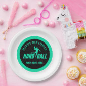 Handball Girl Birthday, Handball Player Gift ペーパープレート (パーティー)