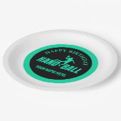 Handball Girl Birthday, Handball Player Gift ペーパープレート (アングル)