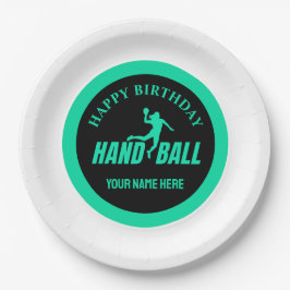 Handball Girl Birthday, Handball Player Gift ペーパープレート
