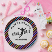 Handball Girl Birthday, Handball Player Gift ペーパープレート (パーティー)