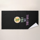 Handball "Girl On Fire" バスタオル (バスタオル)