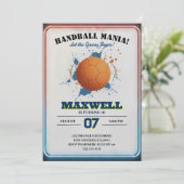 Handball Mania Birthday Invitation 招待状 (スタンド正面)