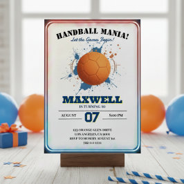 Handball Mania Birthday Invitation 招待状