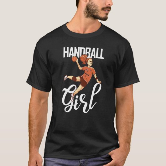 Handball Player Handball Ball Outfit Handball Girl Tシャツ (正面)