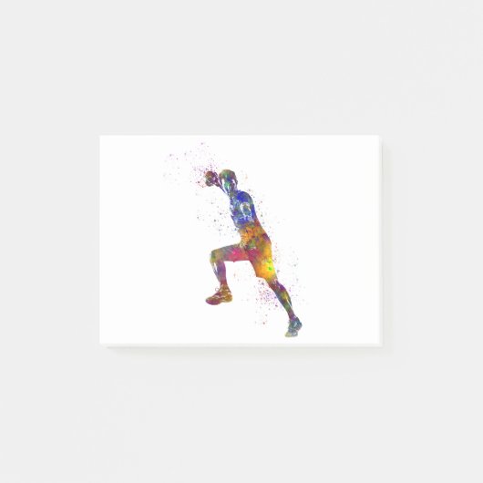 Handball player in watercolor ポストイット (正面)